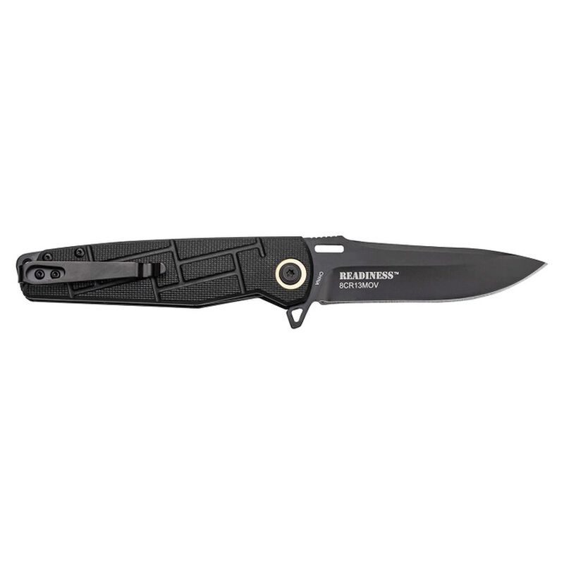 Elite Tactical Black Pocket Knife, , large image number 1